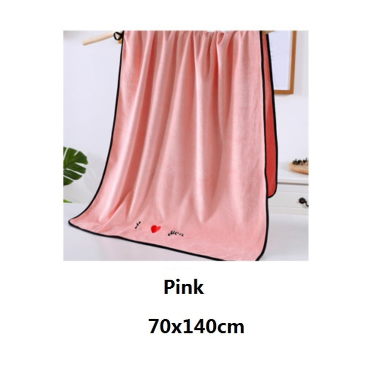 Grandes serviettes de bain épaisses, douces et absorbantes en microfibre, 70x140cm