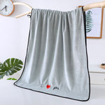 Grandes serviettes de bain épaisses, douces et absorbantes en microfibre, 70x140cm
