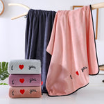 Grandes serviettes de bain épaisses, douces et absorbantes en microfibre, 70x140cm