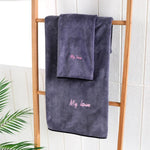 Serviette de bain en fibre absorbante douce et épaisse, serviette + serviette de bain