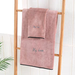 Serviette de bain en fibre absorbante douce et épaisse, serviette + serviette de bain