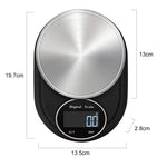 Balance électronique de cuisine domestique haute précision en acier inoxydable pour bijoux, avec ou sans ourlet, 5kg/1g, 3kg/0.1g, 5kg/0.1g