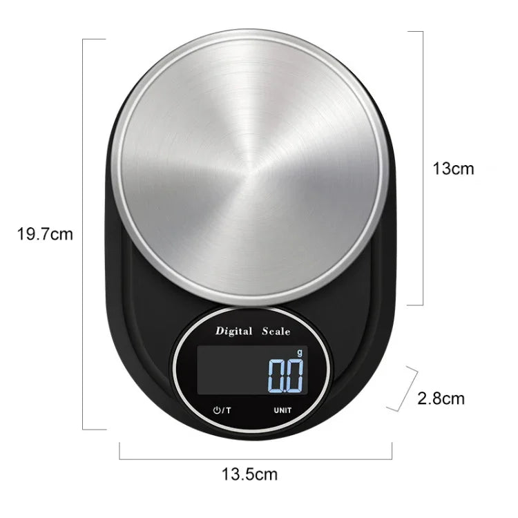 Balance électronique de cuisine domestique haute précision en acier inoxydable pour bijoux, avec ou sans ourlet, 5kg/1g, 3kg/0.1g, 5kg/0.1g