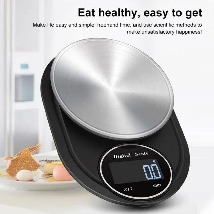 Balance électronique de cuisine domestique haute précision en acier inoxydable pour bijoux, avec ou sans ourlet, 5kg/1g, 3kg/0.1g, 5kg/0.1g