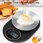 Balance électronique de cuisine domestique haute précision en acier inoxydable pour bijoux, avec ou sans ourlet, 5kg/1g, 3kg/0.1g, 5kg/0.1g