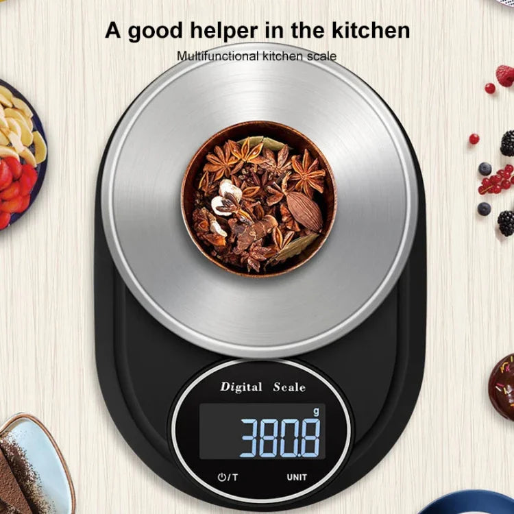 Balance électronique de cuisine domestique haute précision en acier inoxydable pour bijoux, avec ou sans ourlet, 5kg/1g, 3kg/0.1g, 5kg/0.1g