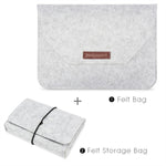 Housse portable en feutre perméable à l'air pour ordinateur portable MacBook, avec sac de rangement pour accessoires, 12 pouces, 13 pouces, 15 pouces, 11 pouces