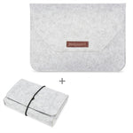 Housse portable en feutre perméable à l'air pour ordinateur portable MacBook, avec sac de rangement pour accessoires, 12 pouces, 13 pouces, 15 pouces, 11 pouces