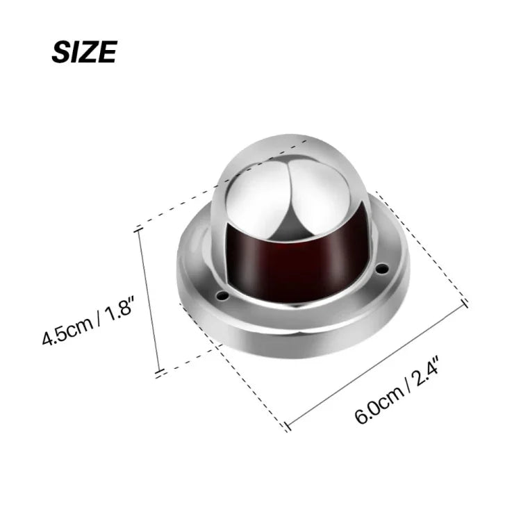 1 paire de feux de navigation à LED en acier inoxydable, rouge et vert, pour bateau, yacht, lumière d'avertissement, DC 12V, 1 paire 12V