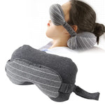 Oreiller portable pour voyage d'affaires avec protection des yeux