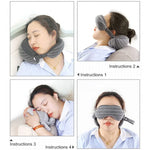 Oreiller portable pour voyage d'affaires avec protection des yeux