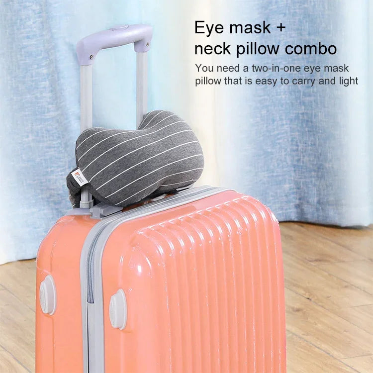 Oreiller portable pour voyage d'affaires avec protection des yeux