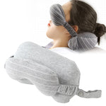 Oreiller portable pour voyage d'affaires avec protection des yeux