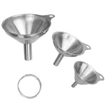 Ensemble entonnoir 3-en-1 en acier inoxydable mini entonnoir pour fuite d'huile ou de vin, distributeur de liquide intégré, fuite d'huile