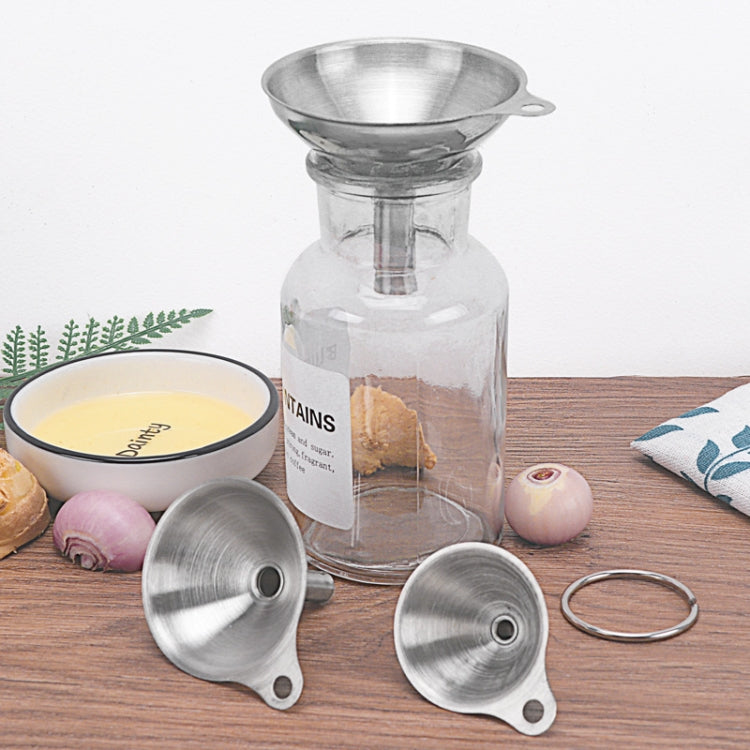 Ensemble entonnoir 3-en-1 en acier inoxydable mini entonnoir pour fuite d'huile ou de vin, distributeur de liquide intégré, fuite d'huile