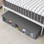 Boîte de rangement non tissée pour lit, pliable, pour couette et vêtements, anti-poussière et anti-humidité, 97x33x15cm