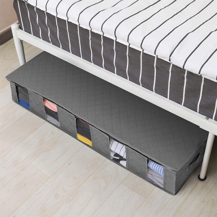 Boîte de rangement non tissée pour lit, pliable, pour couette et vêtements, anti-poussière et anti-humidité, 97x33x15cm