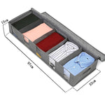 Boîte de rangement non tissée pour lit, pliable, pour couette et vêtements, anti-poussière et anti-humidité, 97x33x15cm
