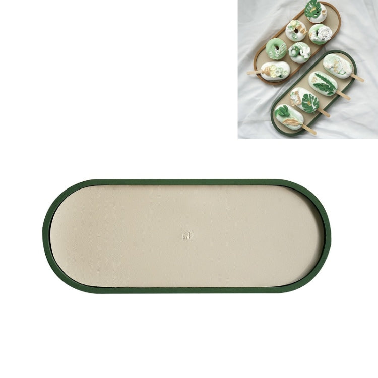 Desktop Shallow Storage Tray Sundries Tray Jewelry Display Tray, , Oval (Warm Brown), , Triangle (Warm Brown), , Round (Warm Brown), , Oval (Dark Green), , Triangle (Dark Green), , Round (Dark Green), , Oval (Green Lotus), , Triangle (Green Lotus)