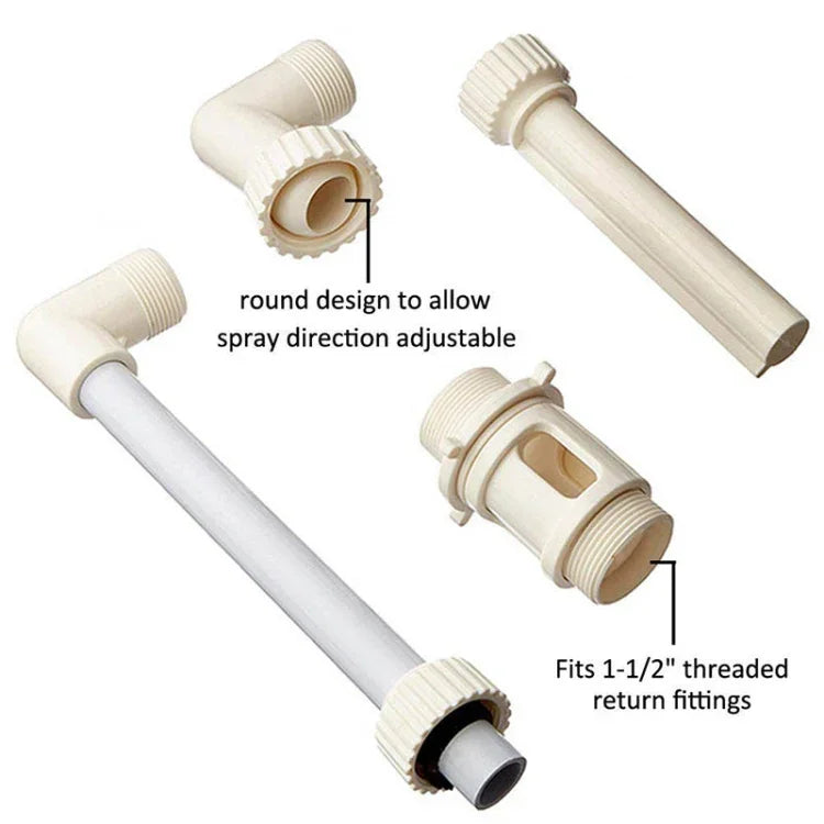 K-210 Swimming Pool Decoration Accessories Swimming Pool Adjustable Height Direction Small Waterfall Fountain, Waterfall Fountain Accessories