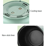 Multi-Function Electric-Cooker Mini Dormitory Student Cooking Rice Stir Frying Non-Stick Pot, 110V US Plug, White Manual Single Pot, White Manual Style with Steaming Grid, White Smart Single Pot, White Smart With Steaming Grid, Green Manual Single Pot ...