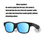 Lunettes de soleil audio Bluetooth intelligentes A12 Lunettes Bluetooth, bleu, noir, vert, or rouge, argent