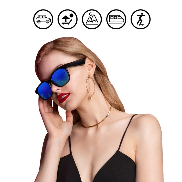 Lunettes de soleil audio Bluetooth intelligentes A12 Lunettes Bluetooth, bleu, noir, vert, or rouge, argent