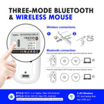 Inphic PM1 Office Mute Wireless Laptop Mouse, Battery Display