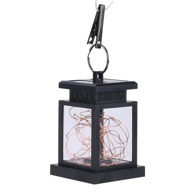 Lumière solaire de bougie à fil de cuivre, étanche pour jardin extérieur, lumière décorative de pelouse, fil de cuivre / lumière chaude