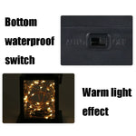 Lumière solaire de bougie à fil de cuivre, étanche pour jardin extérieur, lumière décorative de pelouse, fil de cuivre / lumière chaude