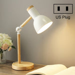 T1062 Lampe de bureau de dortoir de protection des yeux Lampe de chevet de chambre en bois, prise US, prise EU, prise UK, prise AU
