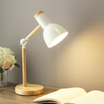 T1062 Lampe de bureau de dortoir de protection des yeux Lampe de chevet de chambre en bois, prise US, prise EU, prise UK, prise AU