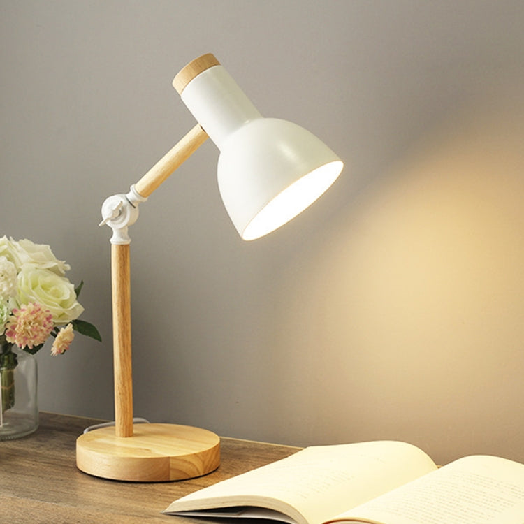 T1062 Lampe de bureau de dortoir de protection des yeux Lampe de chevet de chambre en bois, prise US, prise EU, prise UK, prise AU