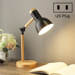 T1062 Lampe de bureau de dortoir de protection des yeux Lampe de chevet de chambre en bois, prise US, prise EU, prise UK, prise AU