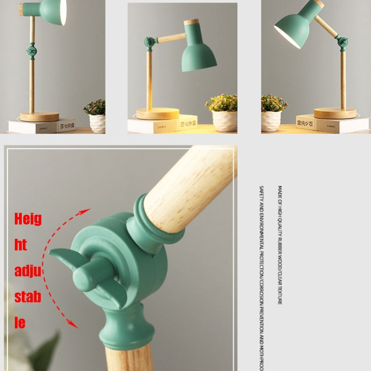 T1062 Lampe de bureau de dortoir de protection des yeux Lampe de chevet de chambre en bois, prise US, prise EU, prise UK, prise AU