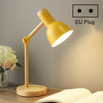 T1062 Lampe de bureau de dortoir de protection des yeux Lampe de chevet de chambre en bois, prise US, prise EU, prise UK, prise AU
