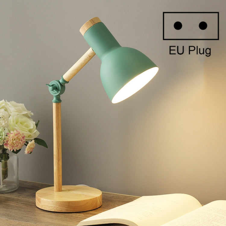 T1062 Lampe de bureau de dortoir de protection des yeux Lampe de chevet de chambre en bois, prise US, prise EU, prise UK, prise AU