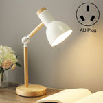 T1062 Lampe de bureau de dortoir de protection des yeux Lampe de chevet de chambre en bois, prise US, prise EU, prise UK, prise AU