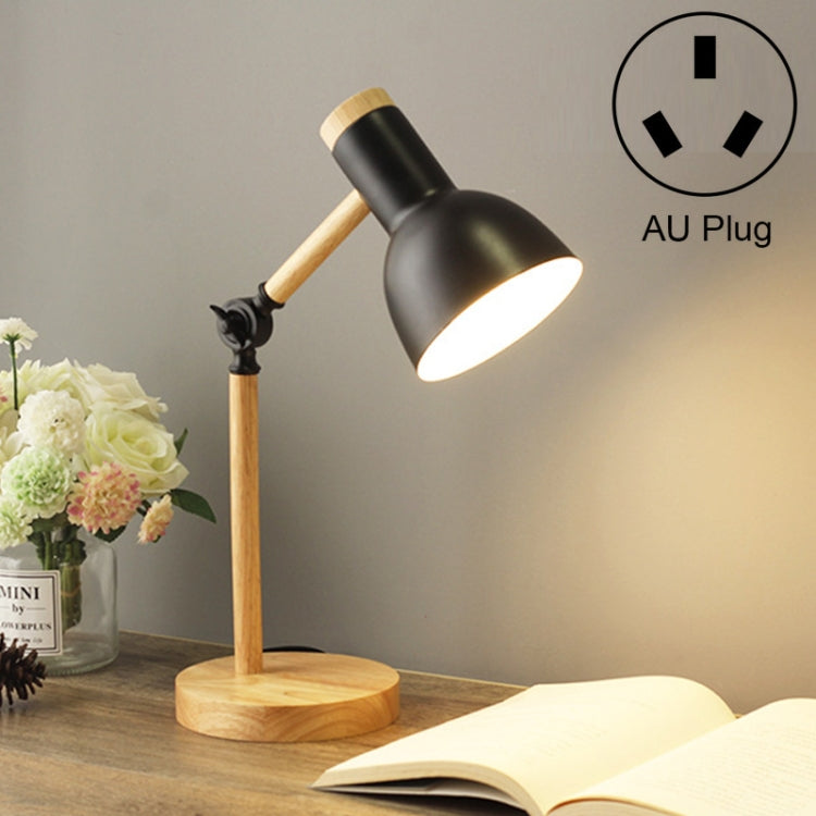 T1062 Lampe de bureau de dortoir de protection des yeux Lampe de chevet de chambre en bois, prise US, prise EU, prise UK, prise AU