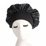 2 bonnet de nuit TJM-301 avec large bord et bandeau élastique, bonnet de chimiothérapie pour femme, bonnet de soin des cheveux, M 56-58cm