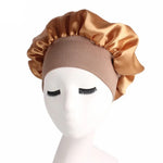 2 bonnet de nuit TJM-301 avec large bord et bandeau élastique, bonnet de chimiothérapie pour femme, bonnet de soin des cheveux, M 56-58cm