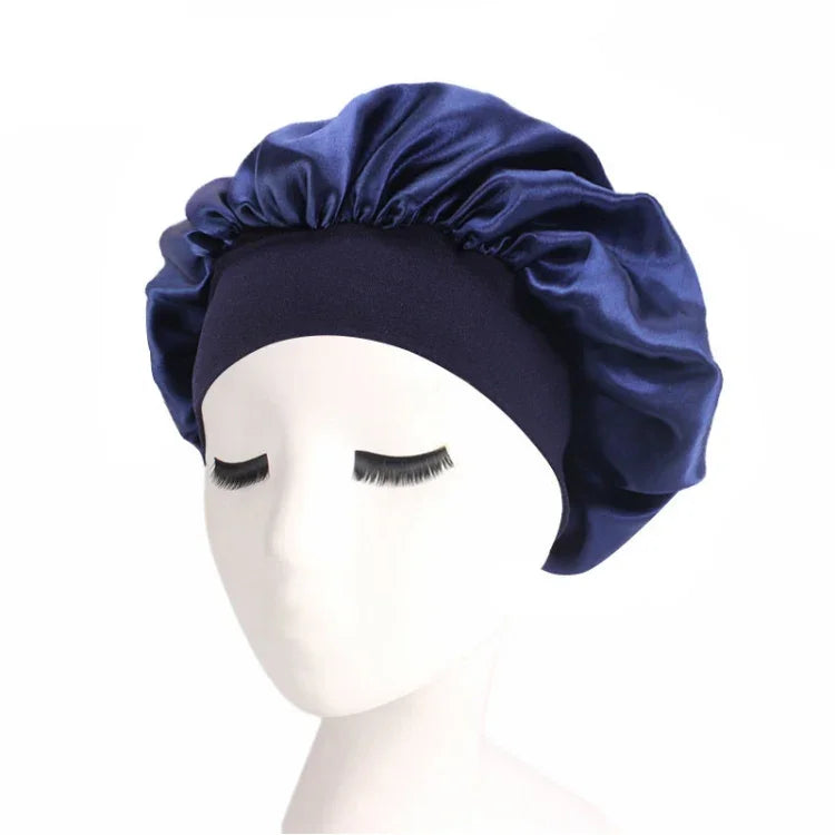 2 bonnet de nuit TJM-301 avec large bord et bandeau élastique, bonnet de chimiothérapie pour femme, bonnet de soin des cheveux, M 56-58cm
