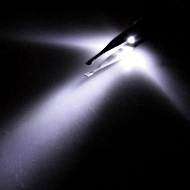 3 pinces à épiler à sourcils avec lumière LED, outil de maquillage pour les yeux, l'épilation des cils, accessoires de beauté