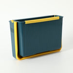 Poubelle de tri pliable murale de cuisine portable, murale (bleue), murale (grise)