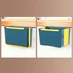 Poubelle de tri pliable murale de cuisine portable, murale (bleue), murale (grise)