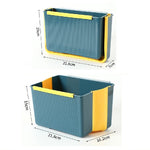 Poubelle de tri pliable murale de cuisine portable, murale (bleue), murale (grise)