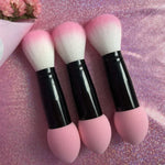 3 PCS Pinceau de maquillage double tête Houpette Poudre libre Outil de maquillage