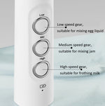 Fouet Électrique Ménager, Mini Mélangeur Sans Fil Portatif Rechargeable pour Pâtisserie, Mousseur à Lait, Blanc, Noir