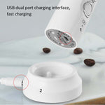 Fouet Électrique Ménager, Mini Mélangeur Sans Fil Portatif Rechargeable pour Pâtisserie, Mousseur à Lait, Blanc, Noir