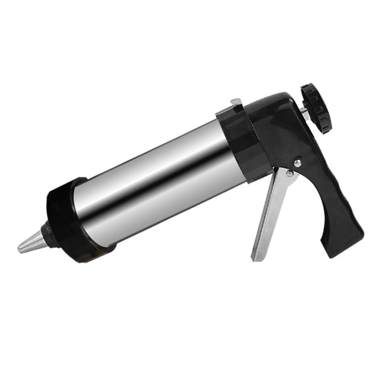 Pistolet à pâtisserie multifonction en acier inoxydable, ensemble machine à biscuits et gâteaux à presser à la main, outils de cuisson DIY pour la maison, 16 en 1 (argent)